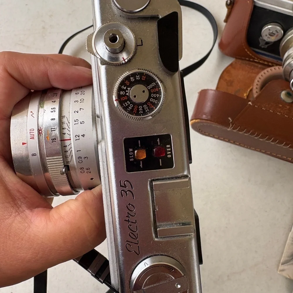 Vintage GE Exposure Meter with Brown Leather Case